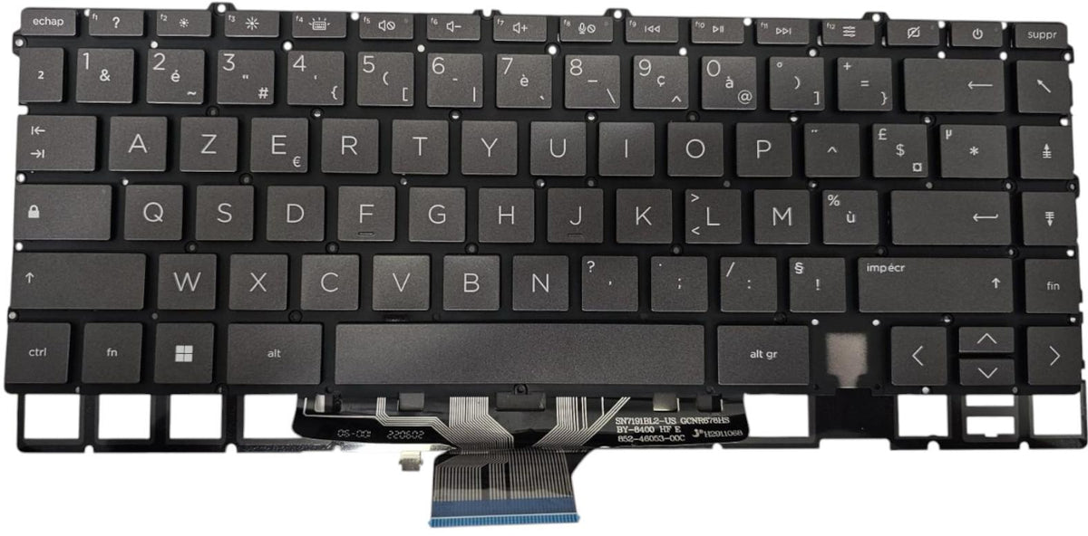 CLAVIER FRANÇAIS AZERTY POUR PC PORTABLE HP ENVY X360 13-BA / 13-BD / 13-AY + rétro