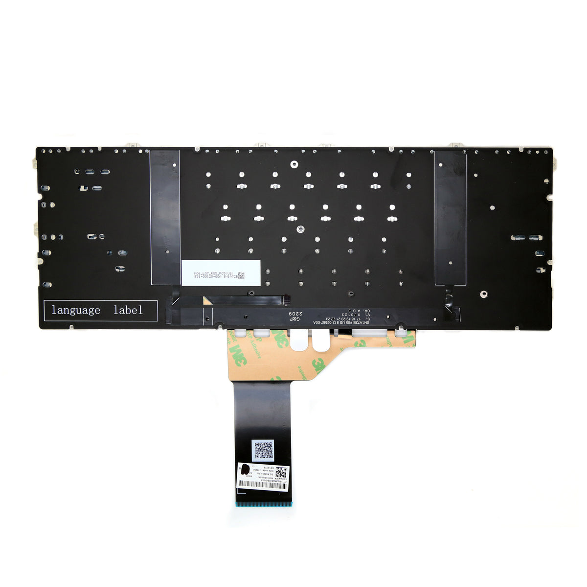 CLAVIER FRANÇAIS AZERTY POUR PC PORTABLE HP ENVY 16-H0004NF / 16-H0039NF / 16-H1016NF + rétro