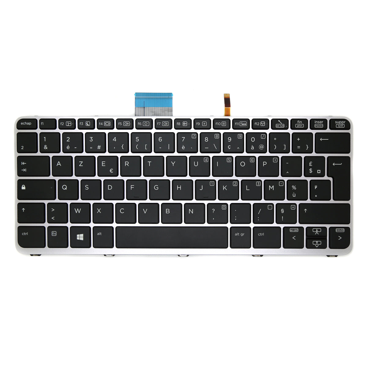 CLAVIER FRANÇAIS AZERTY POUR PC PORTABLE HP ELITEBOOK FOLIO 1020 G1 / 1020 G2 / 1030 G1 + rétro-1