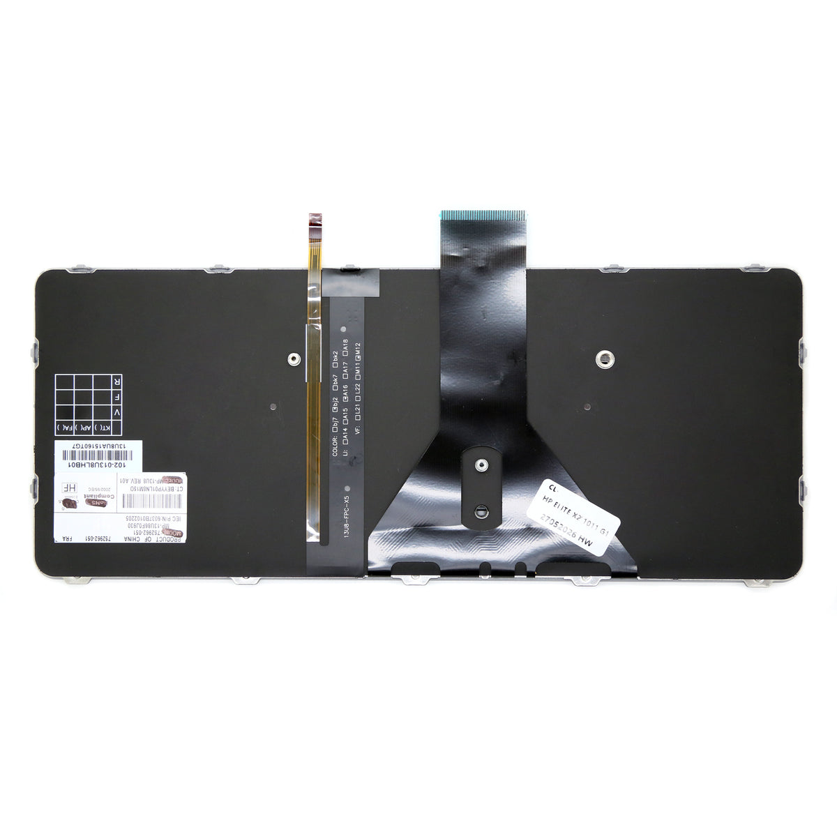 CLAVIER FRANÇAIS AZERTY POUR PC PORTABLE HP ELITEBOOK FOLIO 1020 G1 / 1020 G2 / 1030 G1 + rétro