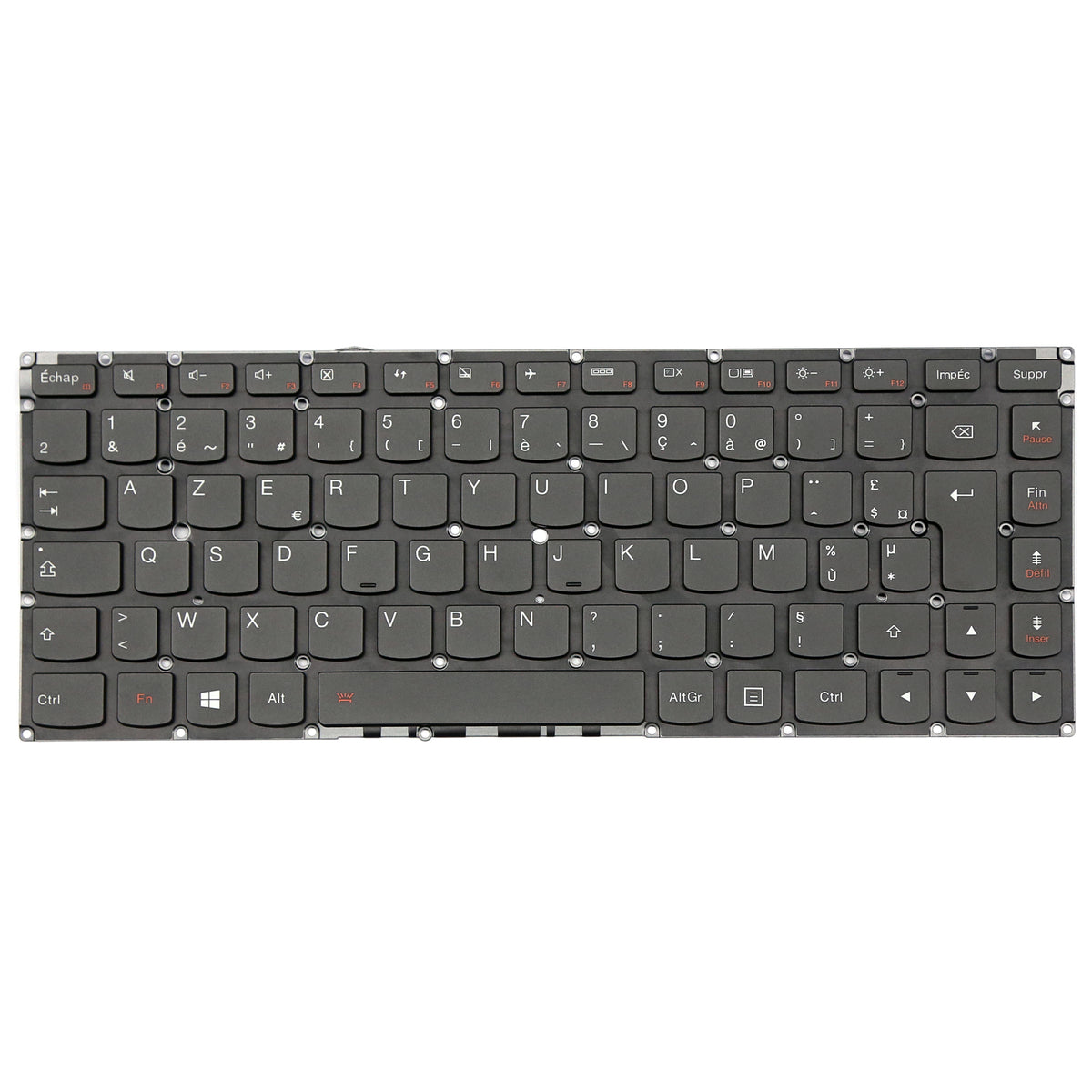 CLAVIER FRANÇAIS AZERTY POUR PC PORTABLE LENOVO YOGA 900-13ISK - SN20H55985 / LCM15A5 / PK130YV3A18-1