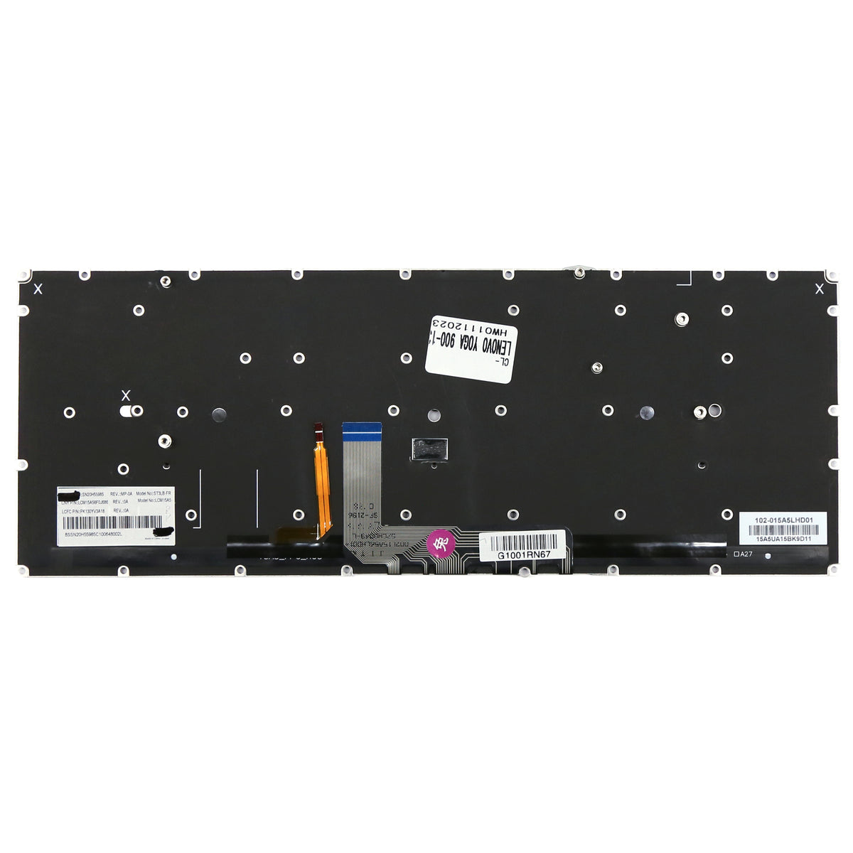 CLAVIER FRANÇAIS AZERTY POUR PC PORTABLE LENOVO YOGA 900-13ISK - SN20H55985 / LCM15A5 / PK130YV3A18