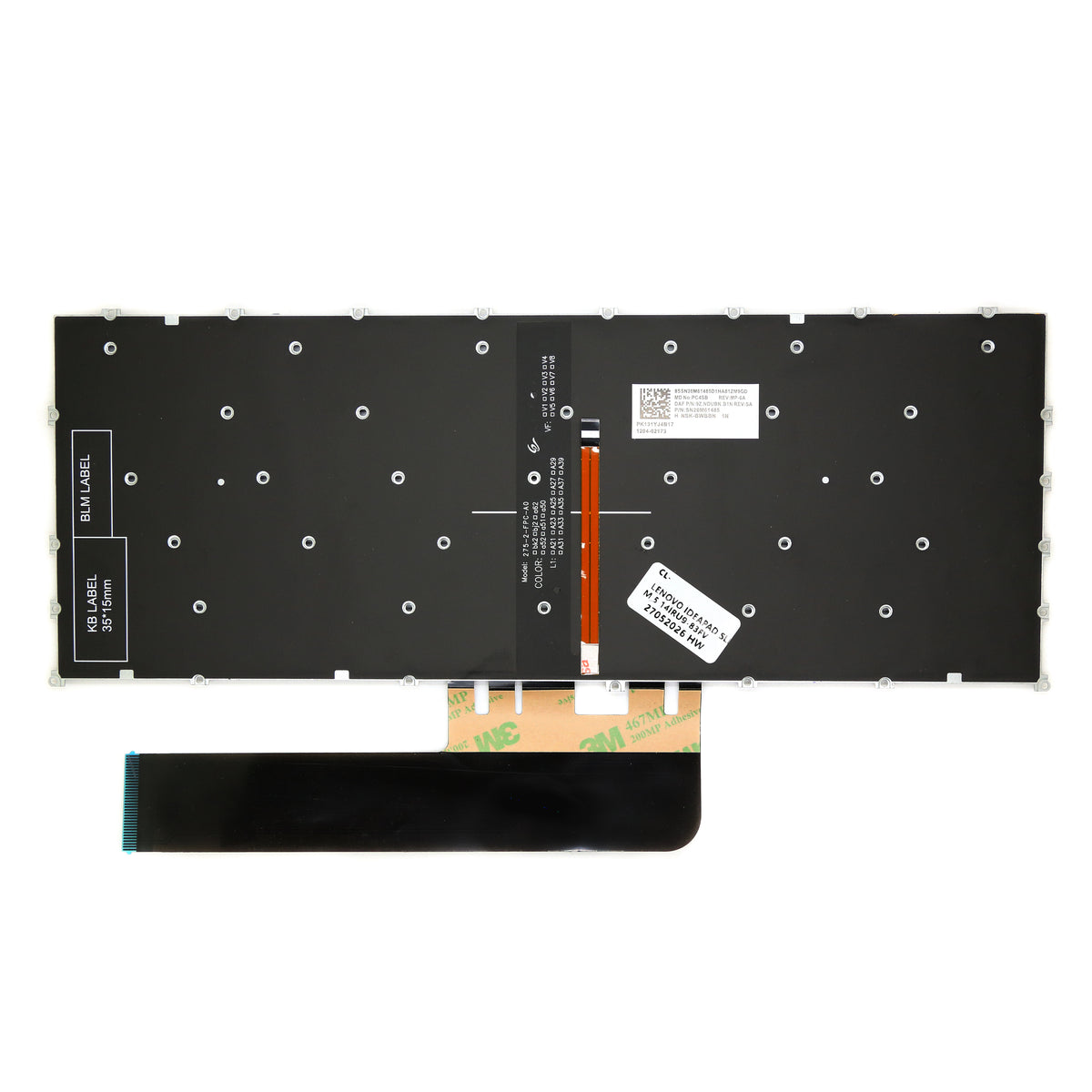 CLAVIER FRANÇAIS AZERTY POUR PC PORTABLE LENOVO FLEX 5-14ALC05 / 5-14ARE05 / 5-14IIL05 / 5-14ITL05 + rétro