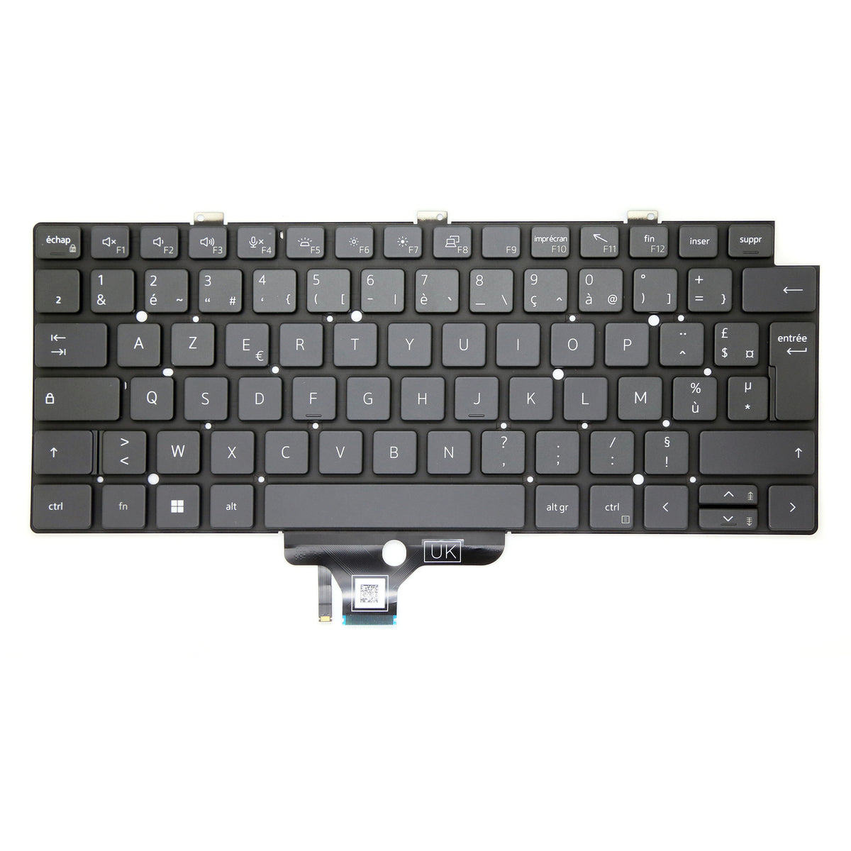 CLAVIER FRANÇAIS AZERTY POUR PC PORTABLE DELL LATITUDE 13 7300 / 7310 / 7320 / 7330 / 5320 /5330 / 3340 + rétro-1