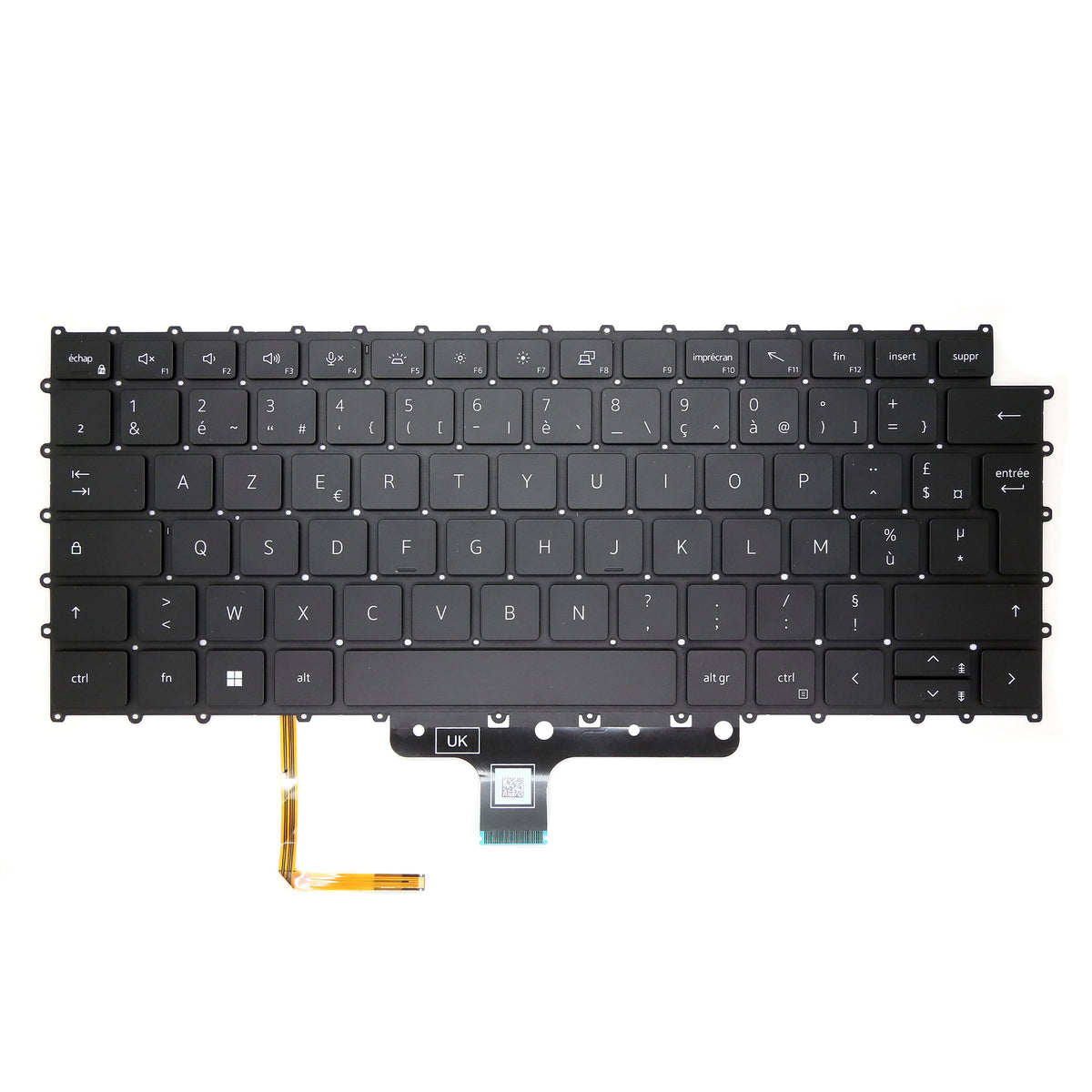 CLAVIER FRANÇAIS AZERTY POUR PC PORTABLE DELL PRECISION 5680 / 5690 / M5680 - 0N5Y7R / NSK-DEUABC / PK133RY1A17 + rétro