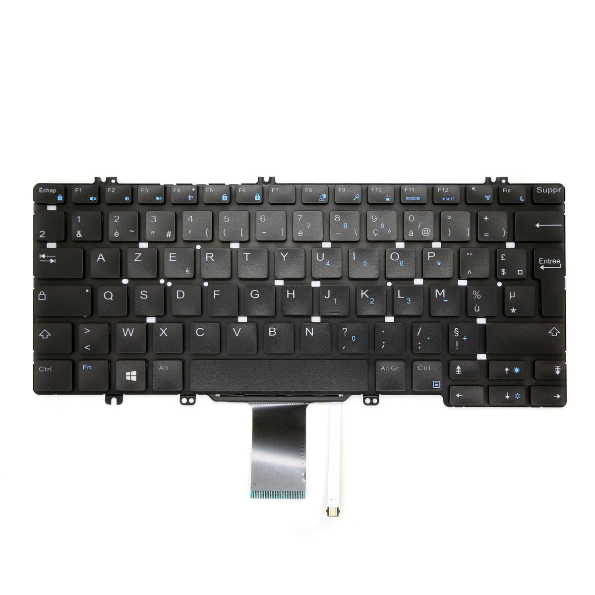 CLAVIER FRANÇAIS AZERTY POUR PC PORTABLE DELL LATITUDE E7280 / E5280 / 5290 / 7380 / 7389 / 7390 / 7290 / 5280 / 5288 / 7280 + rétro