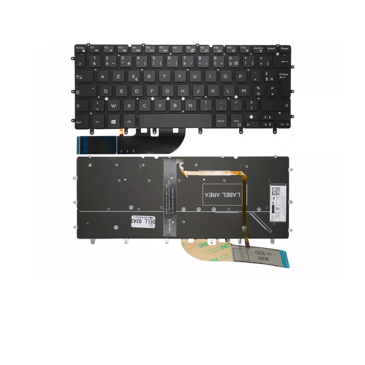 CLAVIER FRANÇAIS AZERTY POUR PC PORTABLE DELL XPS 13 9343 / 9350 / 9360 - 0KMCCX + rétro-1