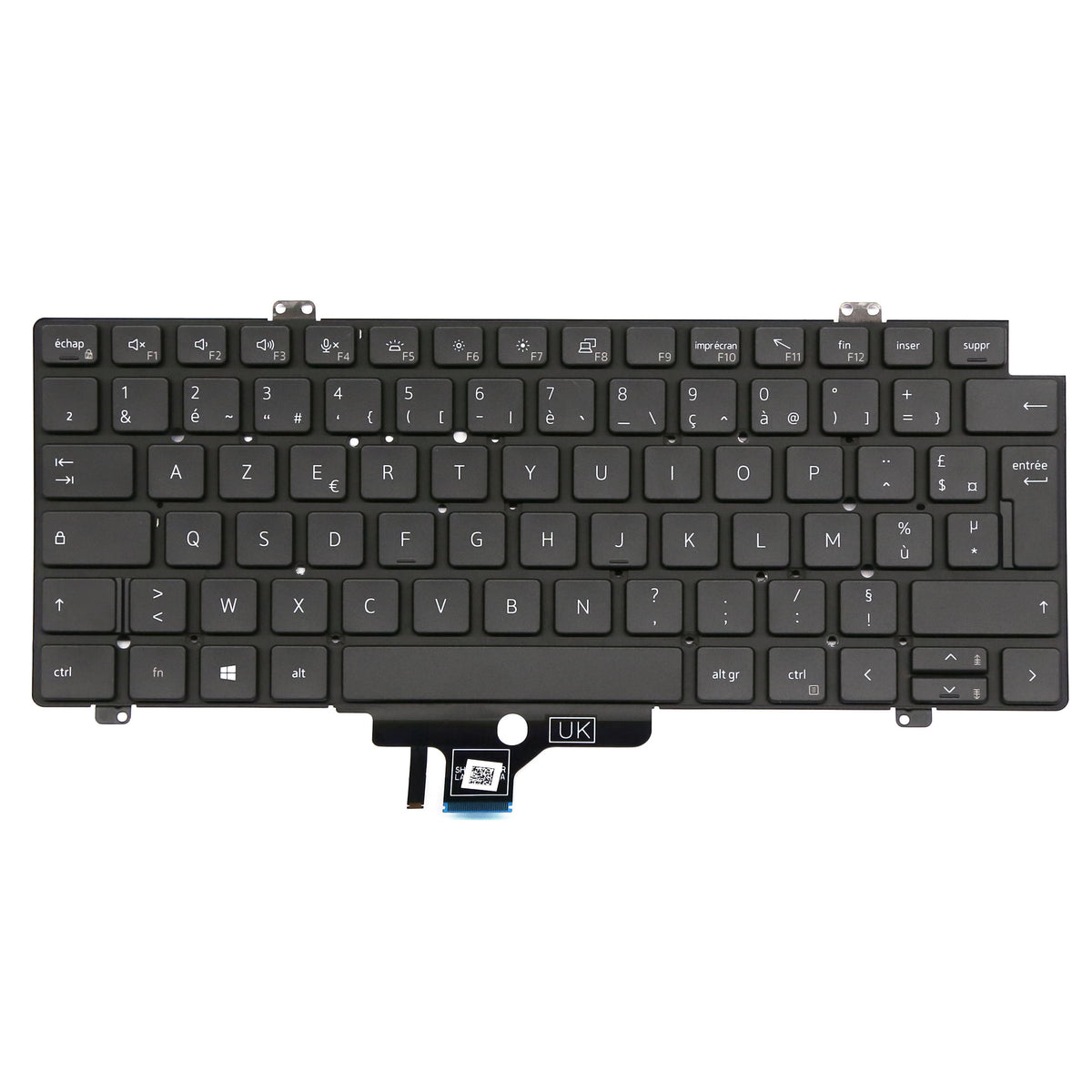 CLAVIER FRANÇAIS AZERTY POUR PC PORTABLE DELL LATITUDE 5420 / 5430 / 7420 / 7430 / 7520 / 5421 / 5431 - 0P9PH6 + rétro-1