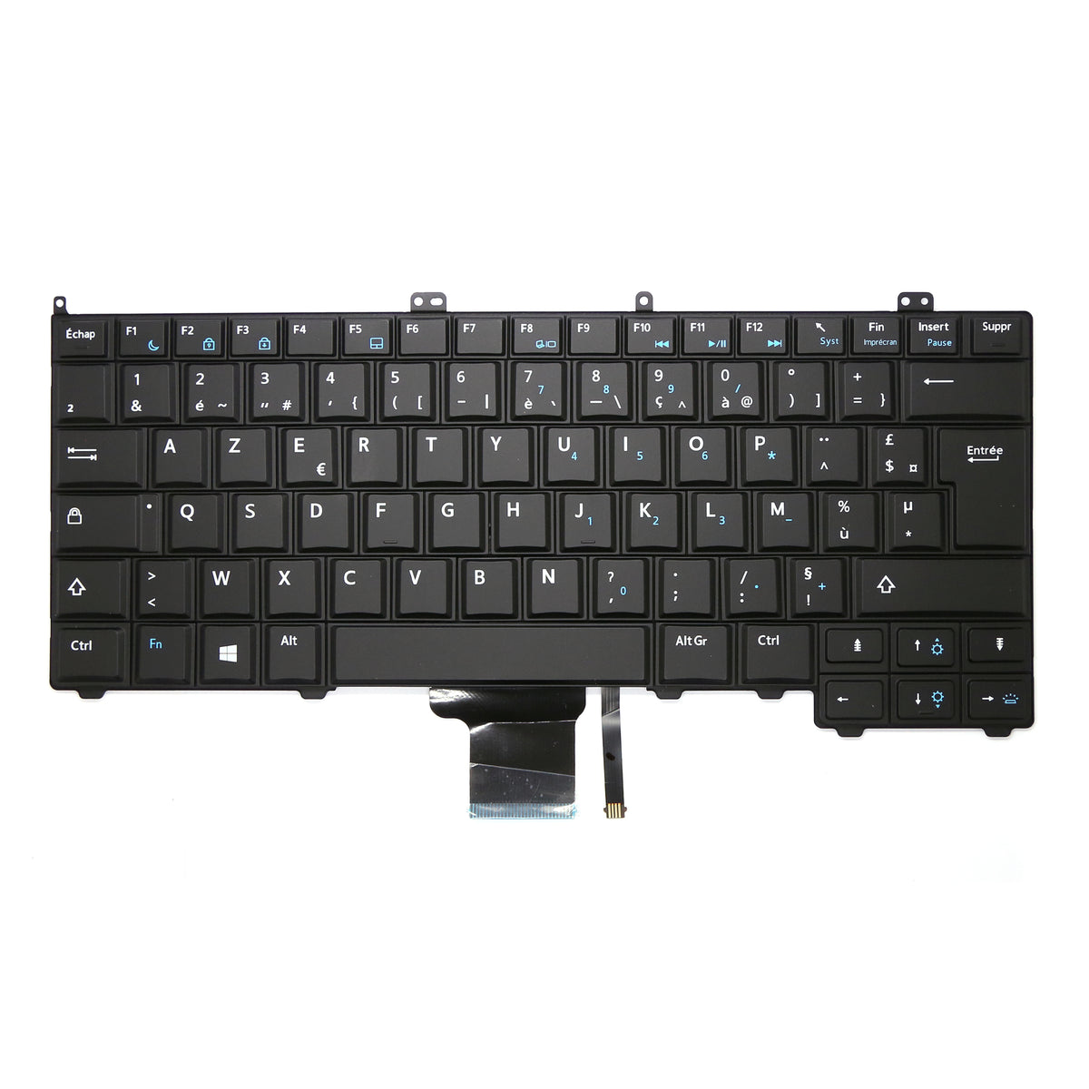 CLAVIER FRANÇAIS AZERTY POUR PC PORTABLE DELL LATITUDE 7000 / E7240 / E7440 + rétro