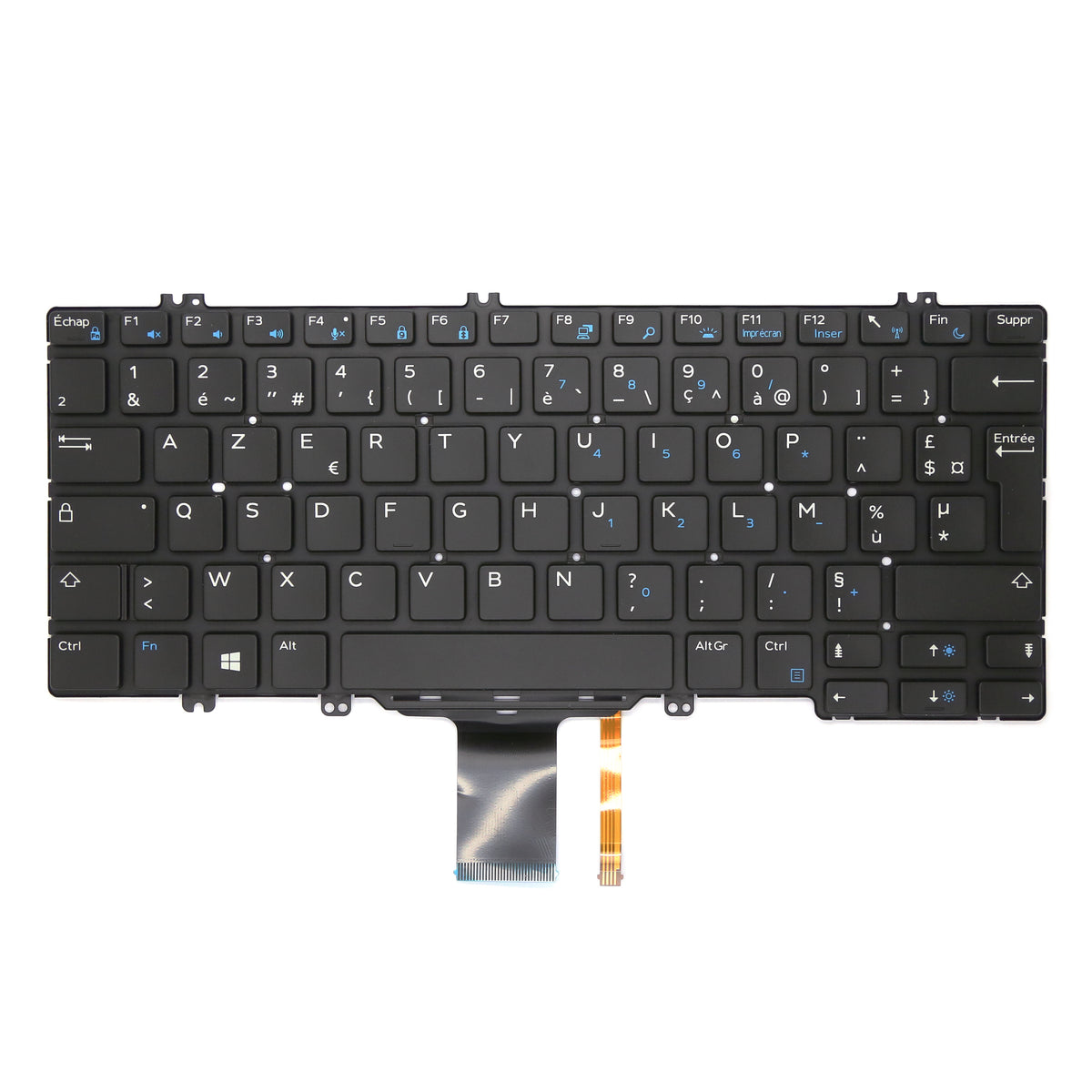 CLAVIER FRANÇAIS AZERTY POUR PC PORTABLE DELL LATITUDE 7280 / 7290 / 7380 / 7389 / 7390 + rétro-1