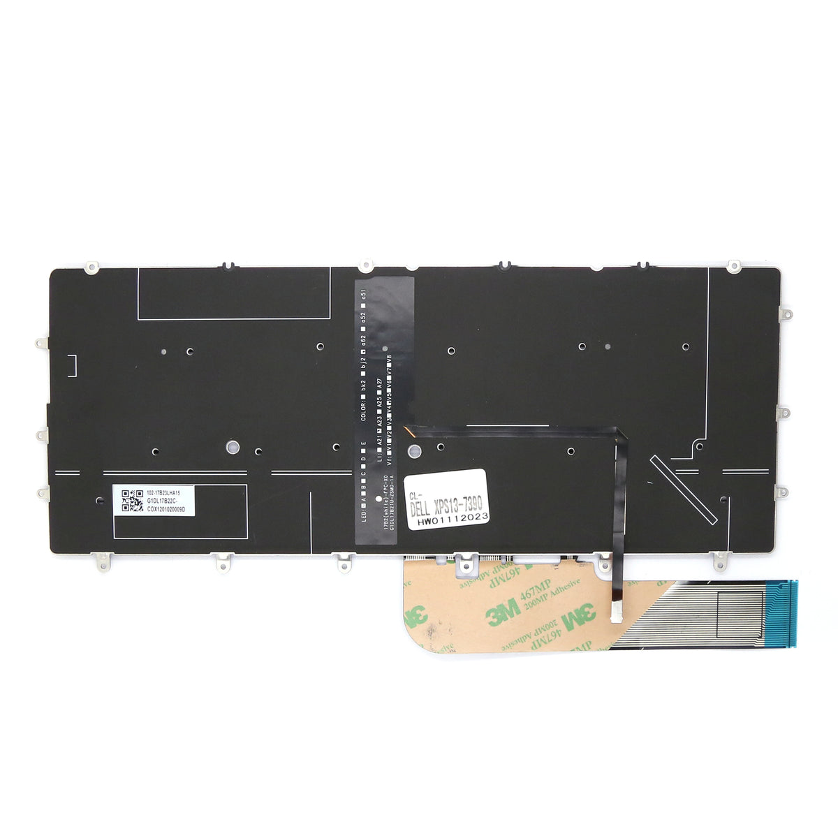 CLAVIER FRANÇAIS AZERTY POUR PC PORTABLE DELL INSPIRON 7500 / 7501 / 7506 / 7590 / 7591 / 7706 / 7791 + rétro 0TJFR5