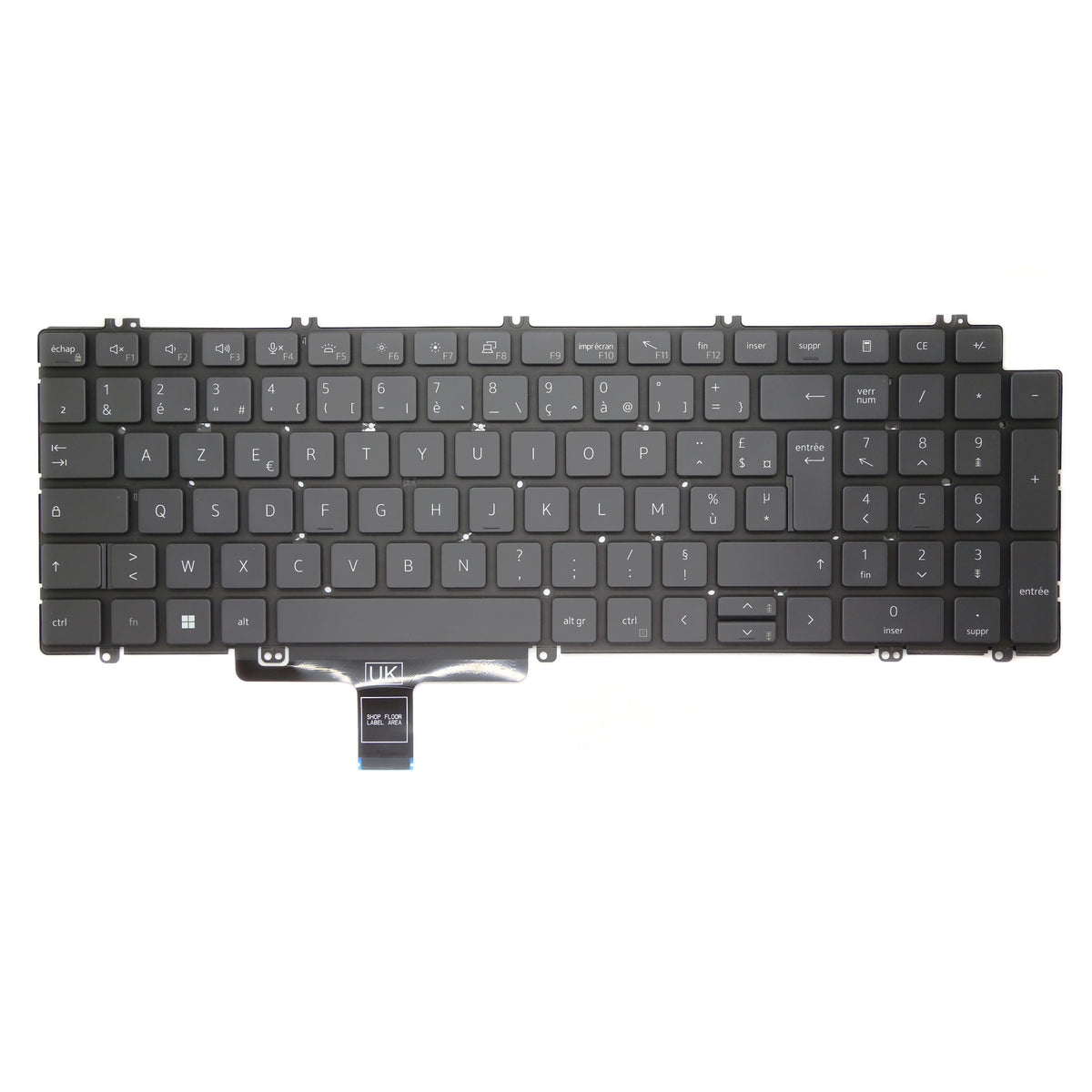 CLAVIER FRANÇAIS AZERTY POUR PC PORTABLE DELL LATITUDE 5520 / 5521 / 5530 / 5531 + rétro-1