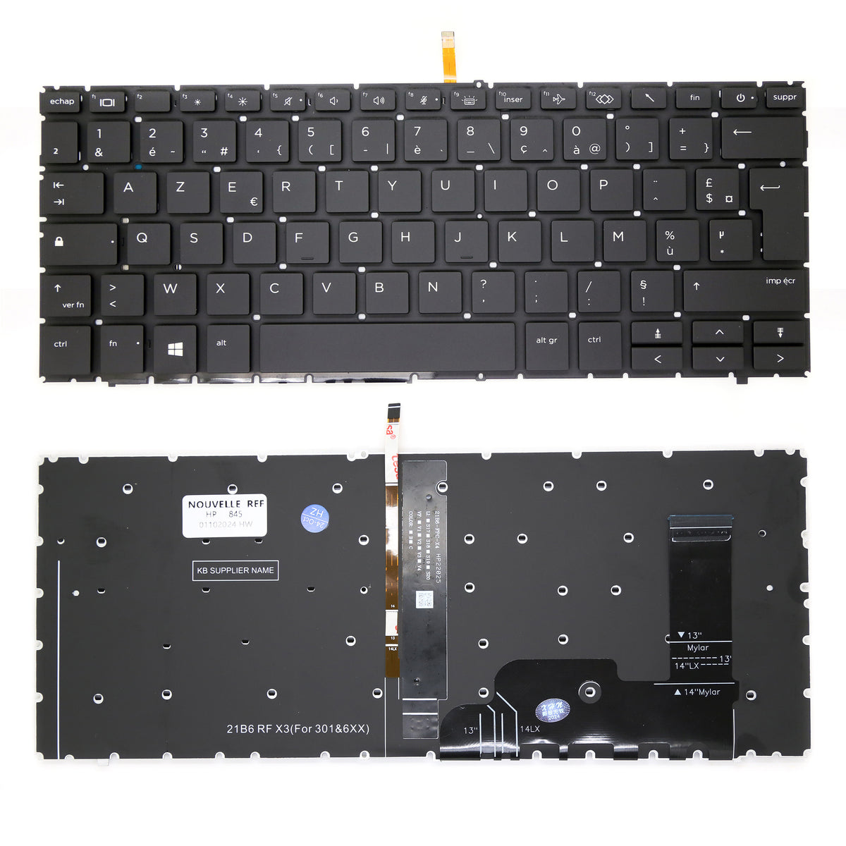 CLAVIER FRANÇAIS AZERTY POUR PC PORTABLE HP ELITEBOOK 845 G9 / 845 G10 / 840 G9 / 840 G10 + rétro-1