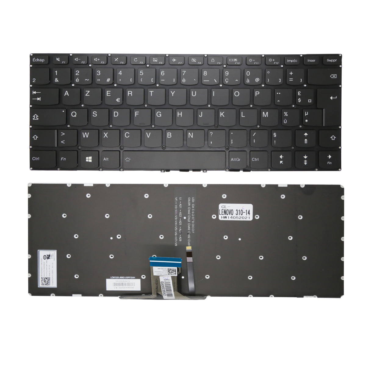 CLAVIER FRANÇAIS AZERTY POUR PC PORTABLE LENOVO IDEAPAD 310S-14AST / 310S-14IKB / 310S-14ISK / 510S-14ISK-1