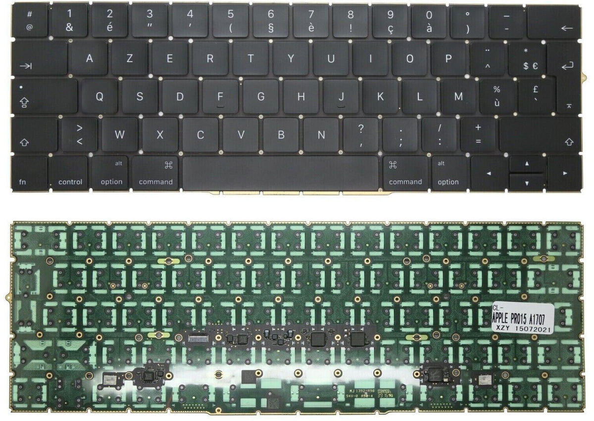 CLAVIER FRANÇAIS AZERTY POUR PC PORTABLE APPLE MACBOOK PRO RETINA 13" A1706 RETINA 15" A1707