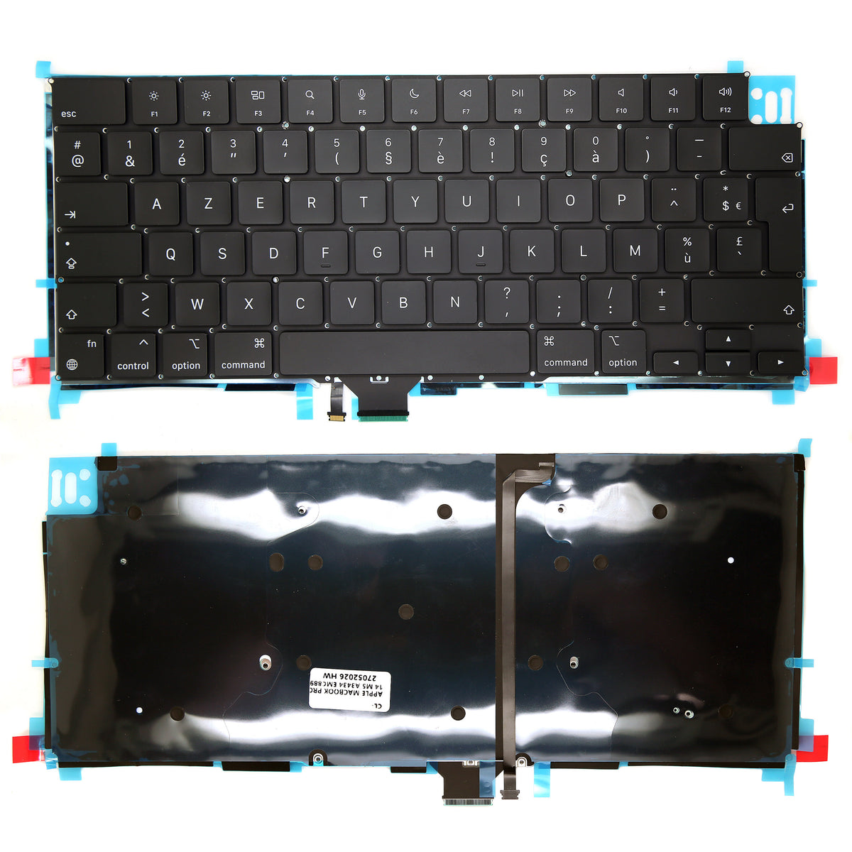 CLAVIER FRANÇAIS AZERTY POUR PC PORTABLE APPLE MacBook Pro 14" M1 A2442 EMC 3650-2