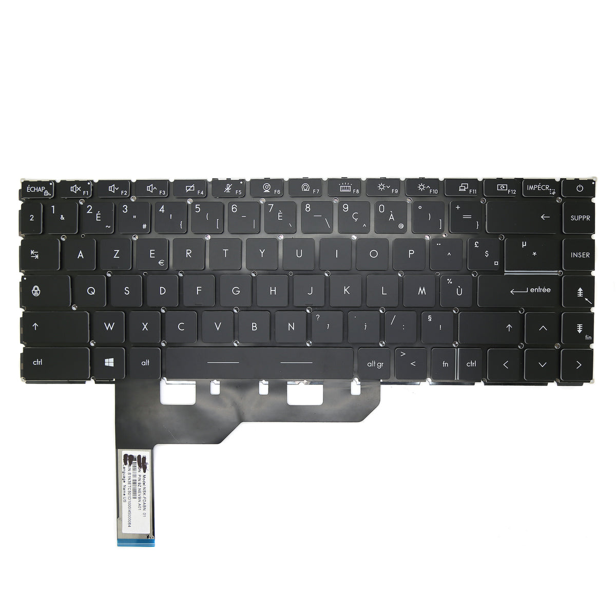 CLAVIER FRANÇAIS AZERTY POUR PC PORTABLE MSI CREATOR Z16 + rétro-1