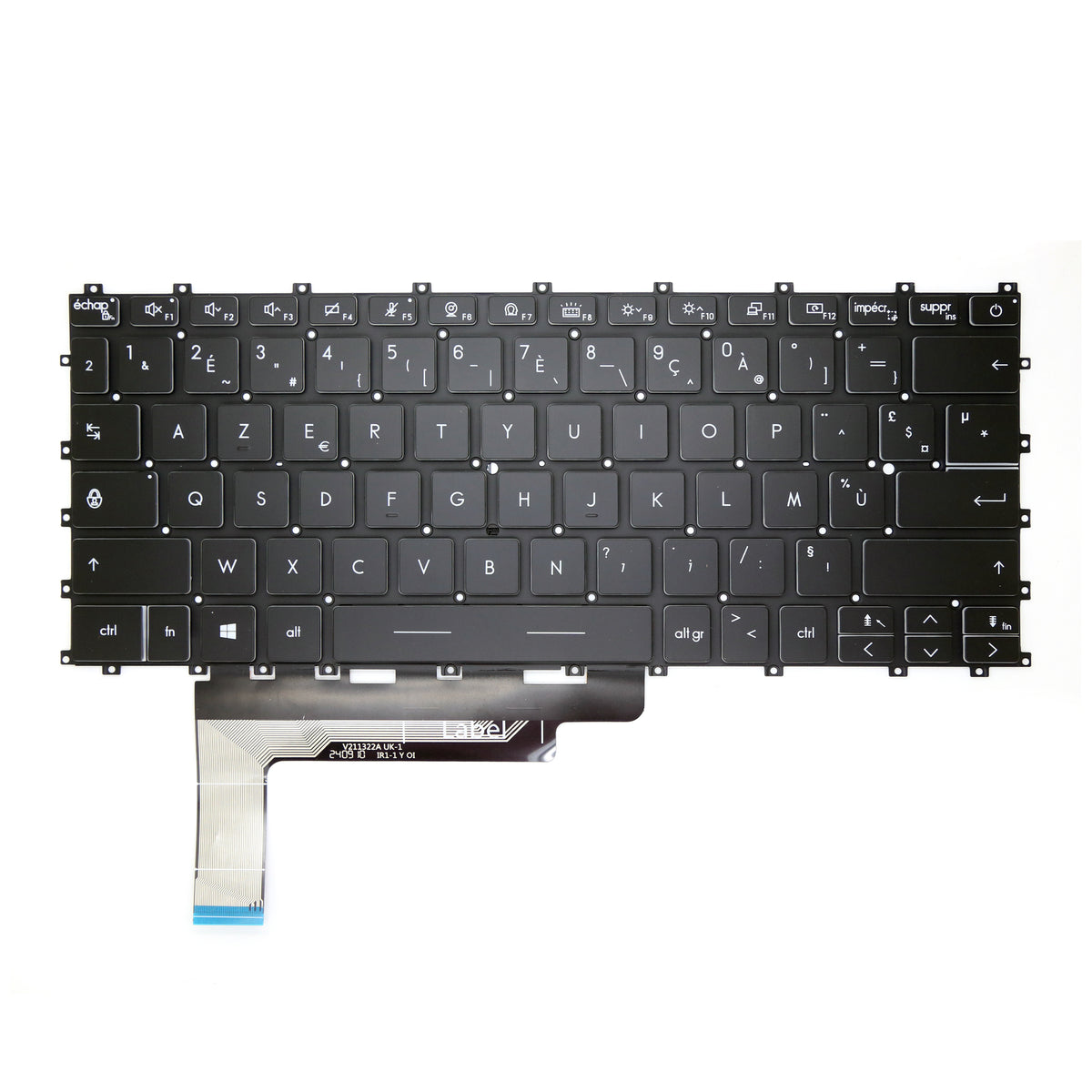 CLAVIER FRANÇAIS AZERTY POUR PC PORTABLE MSI Modern 14 C12MO C11M C13M C5M C7M + rétro
