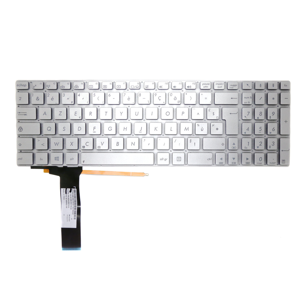 CLAVIER FRANÇAIS AZERTY POUR PC PORTABLE ASUS N56V / N56VB / N56VJ / N56VM / N56VV / N56VZ-3