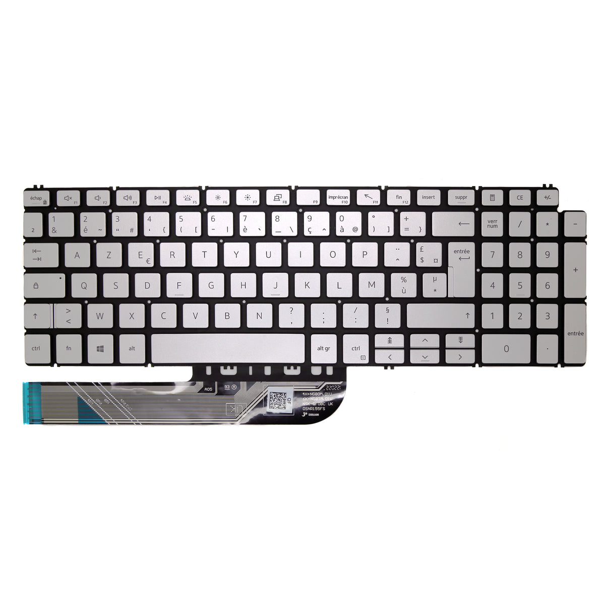 CLAVIER FRANÇAIS AZERTY POUR PC PORTABLE DELL LATITUDE 3520 - VOSTRO 5510 / 5515 / 7510-3