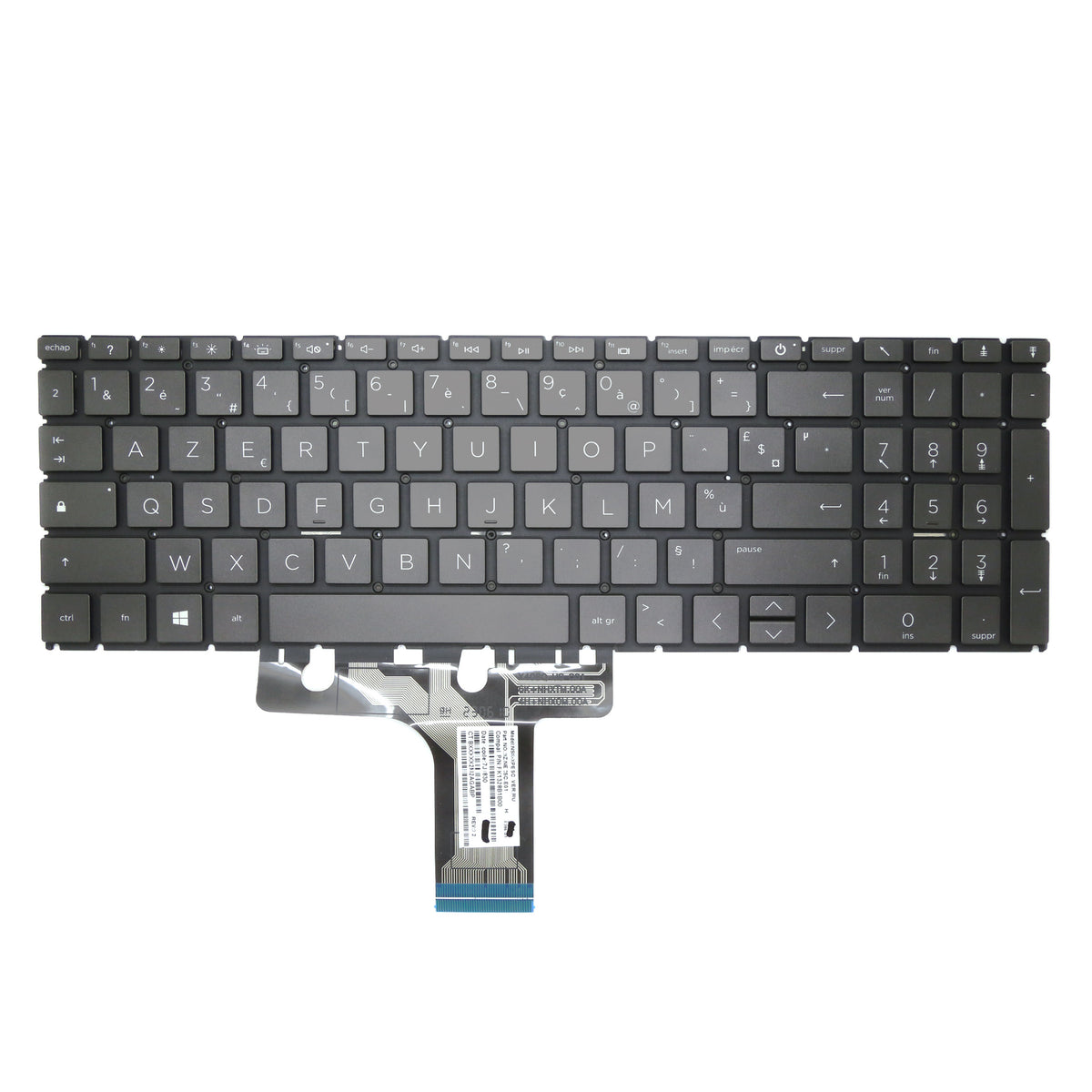 CLAVIER FRANÇAIS AZERTY POUR PC PORTABLE HP PAVILION X360 15-EG / 15-EH / 15Z-EH / 15-ER / 15S-ER + rétro