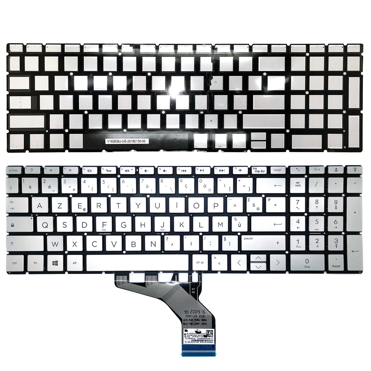CLAVIER FRANÇAIS AZERTY POUR PC PORTABLE HP 15-CN / 15-CP / 15-DA / 15-DB / 15-DF / 15-DS-5