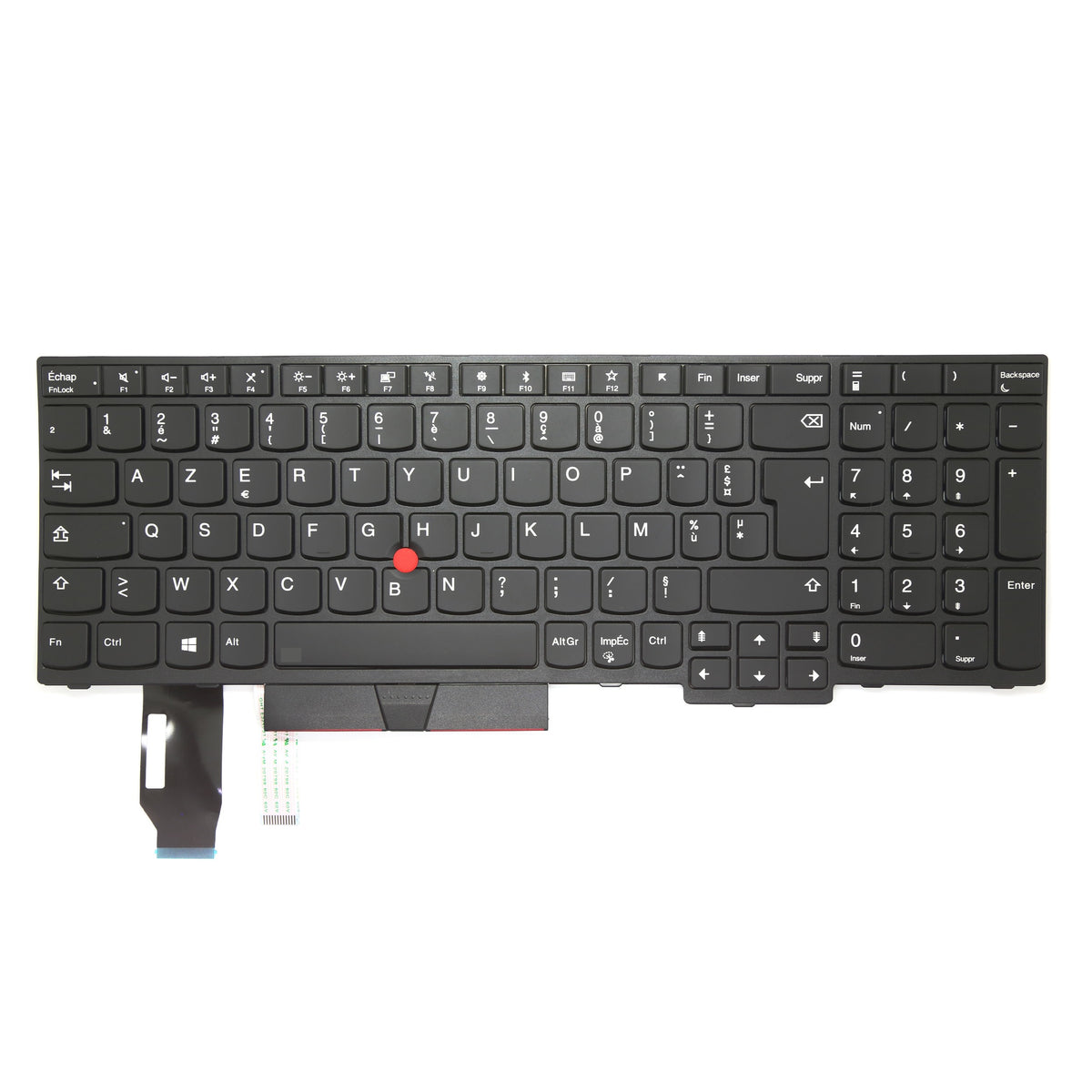 CLAVIER FRANÇAIS AZERTY POUR PC PORTABLE LENOVO THINKPAD T15 / P15S / P53S / P52 / P72 - SN20P34095