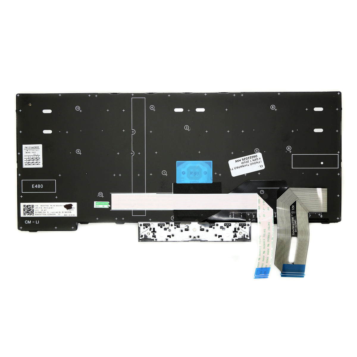 CLAVIER FRANÇAIS AZERTY POUR PC PORTABLE LENOVO THINKPAD P14S GEN 3 - T14 / L14 GEN 3 - T14 GEN 4 + rétro