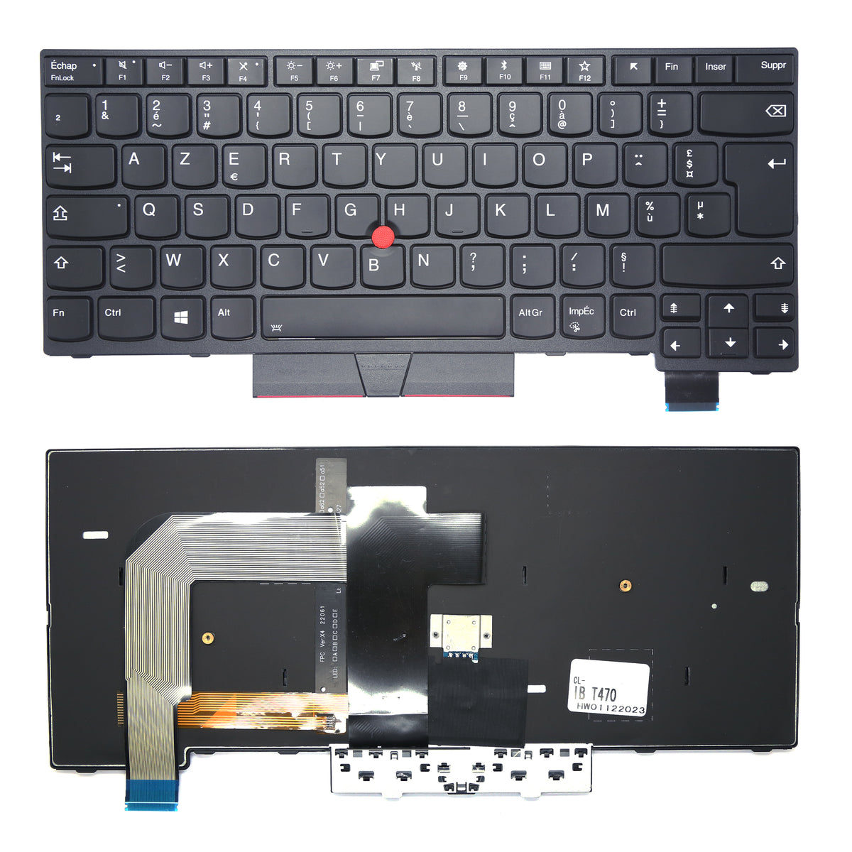 CLAVIER FRANÇAIS AZERTY POUR PC PORTABLE LENOVO THINKPAD T470 / T480-2