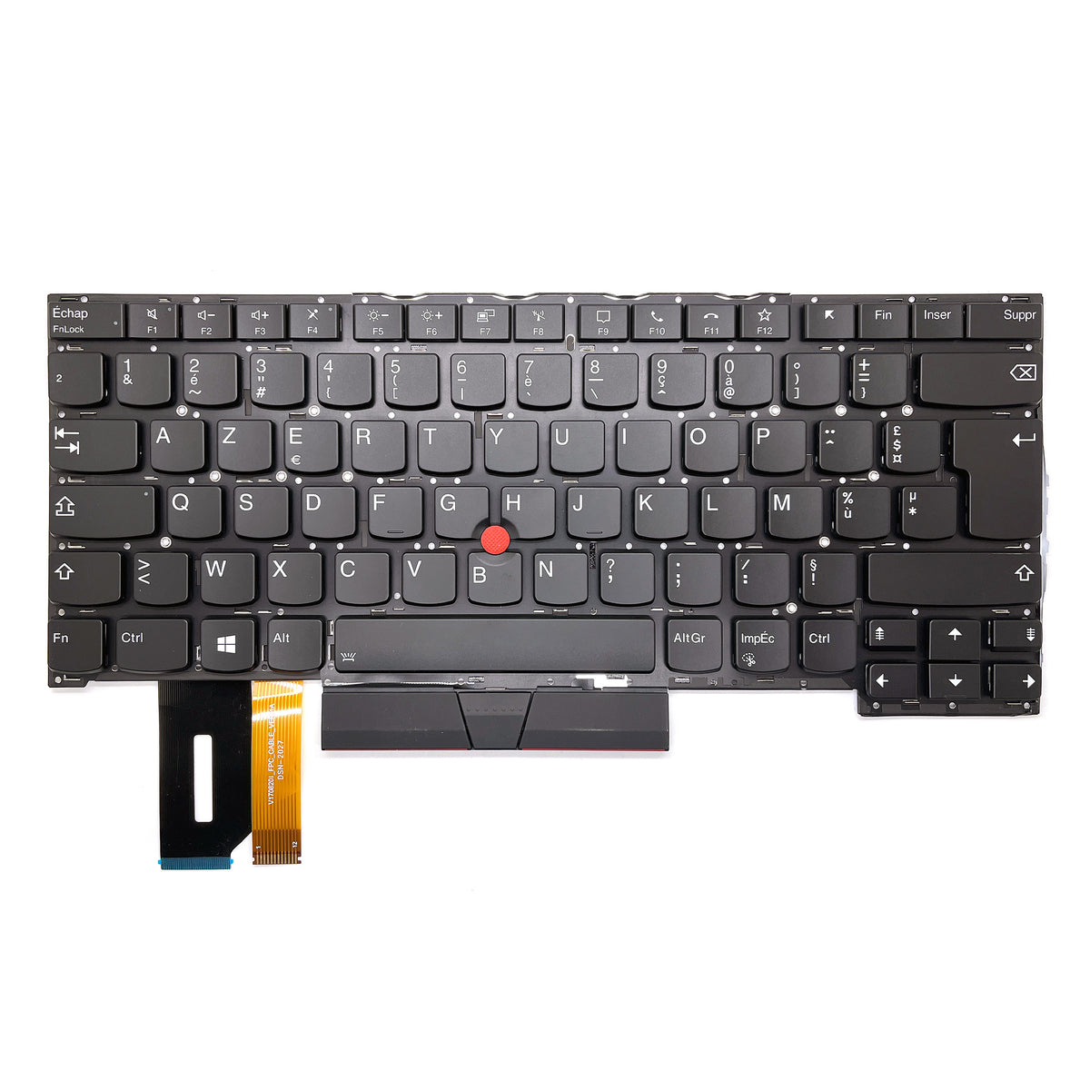 CLAVIER FRANÇAIS AZERTY POUR PC PORTABLE LENOVO THINKPAD X1 EXTREME GEN3 20TK / 20TL SERIES