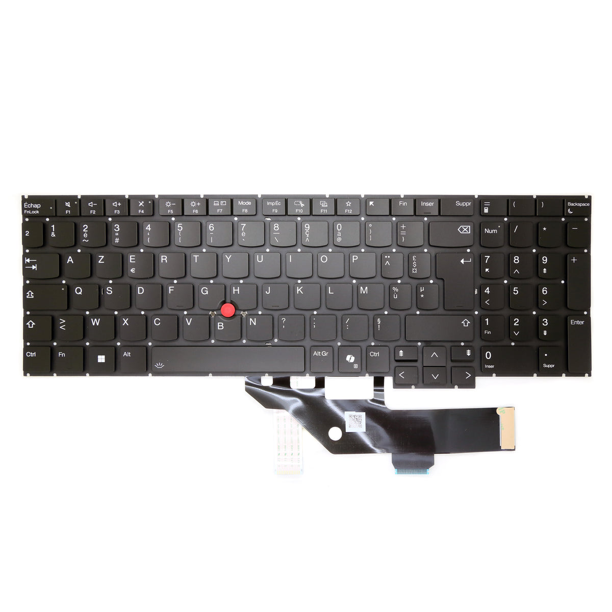 CLAVIER FRANÇAIS AZERTY POUR PC PORTABLE LENOVO THINKPAD E16 GEN 2 - 21M5 21M6 21MA 21MB + rétro