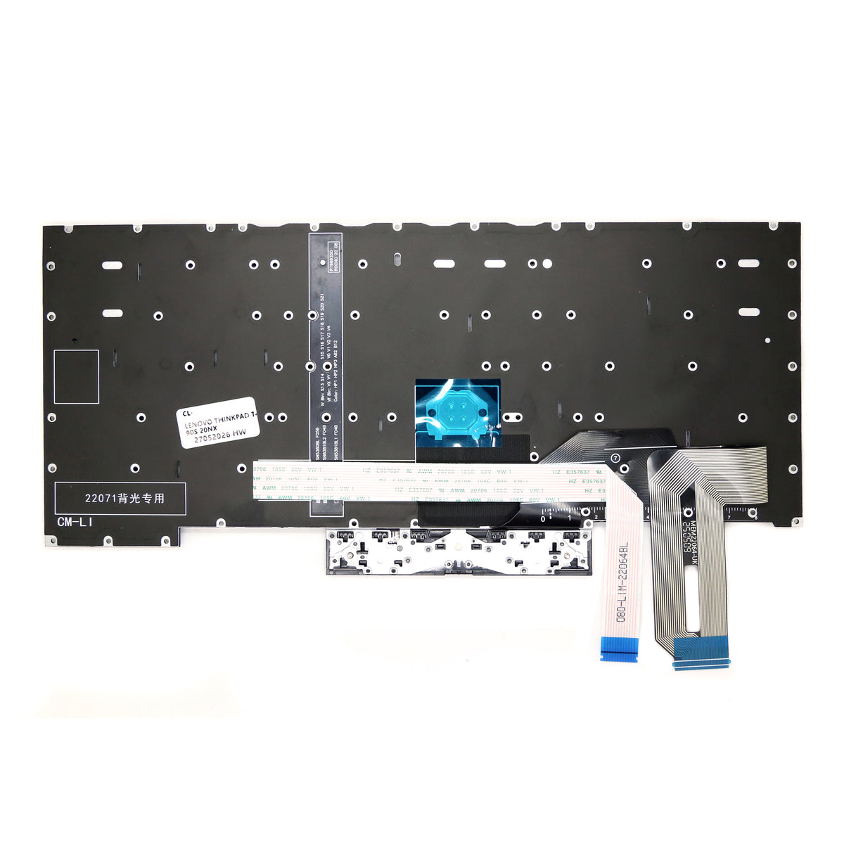 CLAVIER FRANÇAIS AZERTY POUR PC PORTABLE LENOVO THINKPAD T490S / T495S + rétro-2