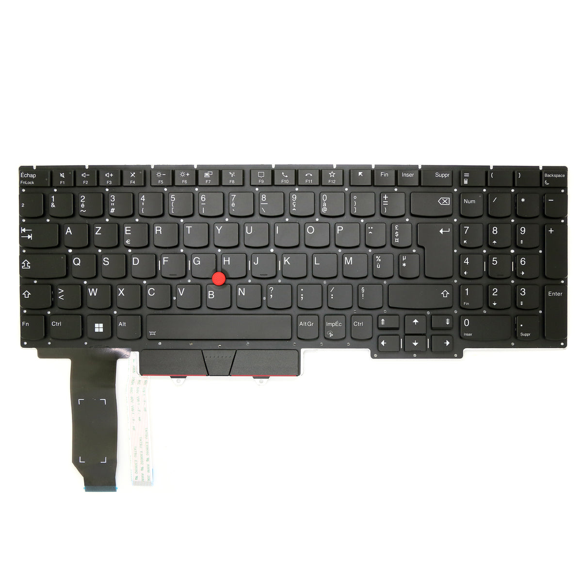 CLAVIER FRANÇAIS AZERTY POUR PC PORTABLE LENOVO ThinkPad E15 Gen1/2/3/4 + rétro