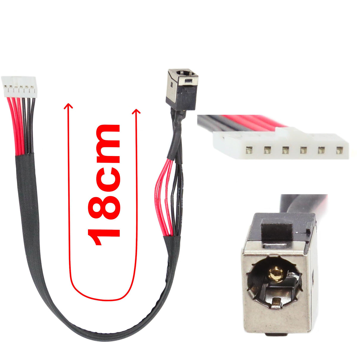 CONNECTEUR D'ALIMENTATION POUR PC PORTABLE ASUS A450LD / A450LN / A450MD / A450MJ - 14004-01450000