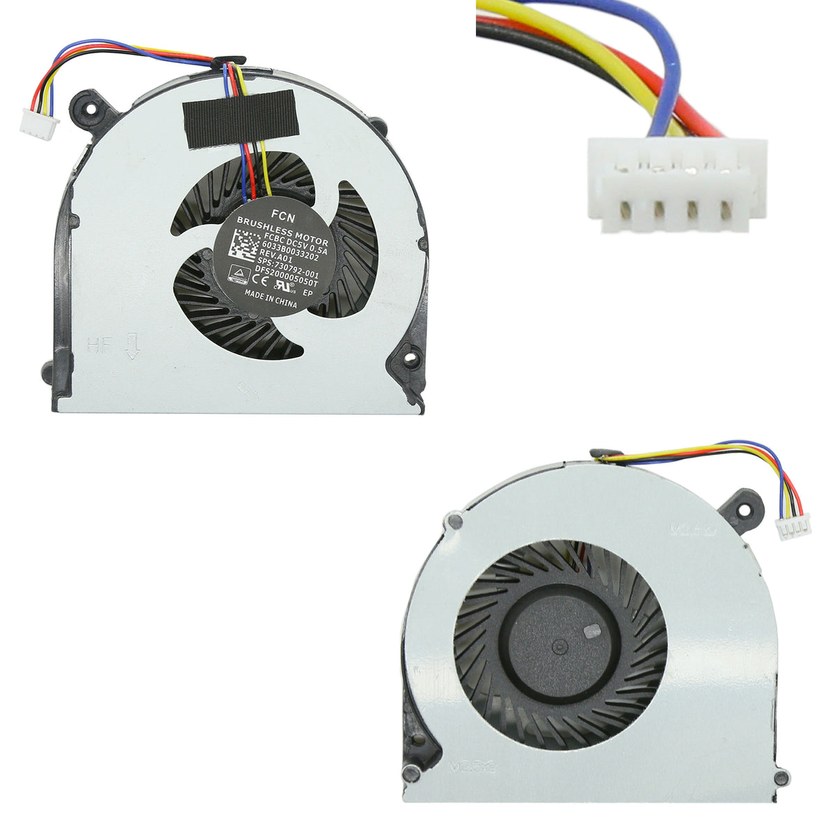 VENTILATEUR CPU POUR PC PORTABLE HP PROBOOK 640 G1 / 645 G1 / 650 G1 / 655 G1 - 738393-001