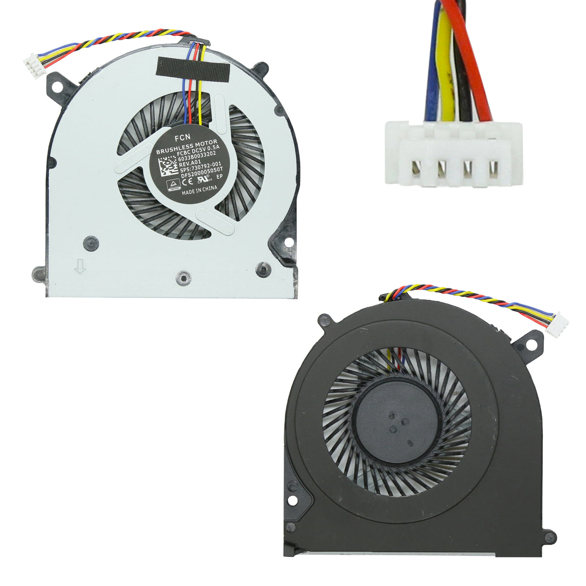 VENTILATEUR CPU POUR PC PORTABLE HP ELITEBOOK 740 G1 / 745 G1 / 745 G2 - 730792-001-1