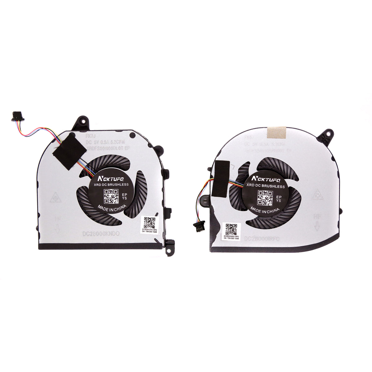 VENTILATEURS CPU & GPU POUR PC PORTABLE DELL XPS 15 9570 / XPS 15 7590 - DELL PRECISION 5530 / 5540