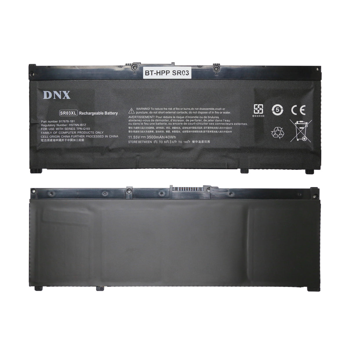BATTERIE POUR PC PORTABLE HP Pavilion Gaming 17-CD / Pavilion GamingG 15-CX0020NR / ZBook 15v Gen 5 - L08934-2B1 / L08934-2B2 / L08934-2C1 / L08934-2C2 / SR03XL - 11.55V 3500mAh-1